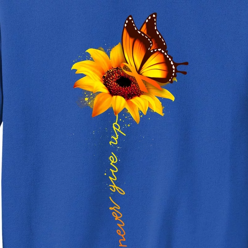 Sunflower Butterfly Multiple Sclerosis Awareness Ms Warrior Gift Tall Sweatshirt