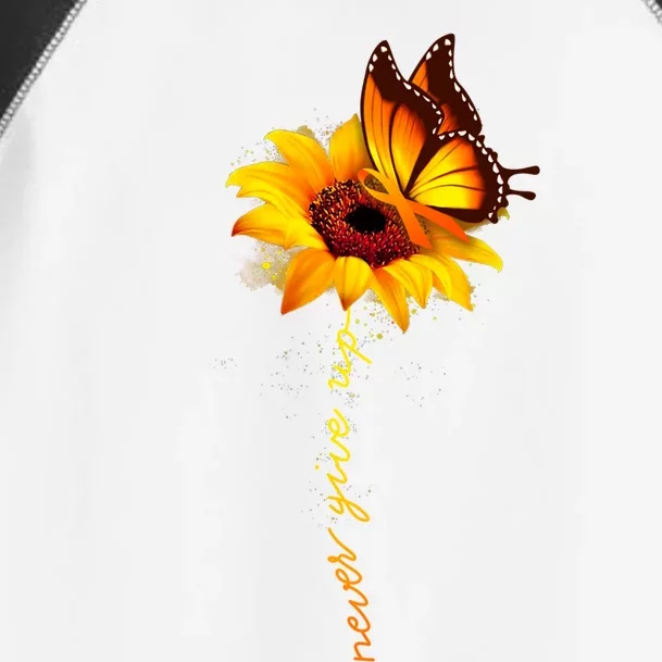 Sunflower Butterfly Multiple Sclerosis Awareness Ms Warrior Gift Toddler Fine Jersey T-Shirt