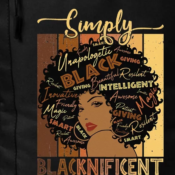 Simply Blacknificent Magic Juneteenth Afro Woman Black Daily Commute Backpack