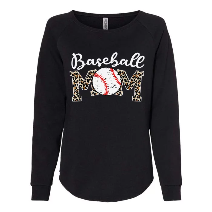 Softball Baseball Mom Leopard Mothers Day Womens California Wash Sweatshirt