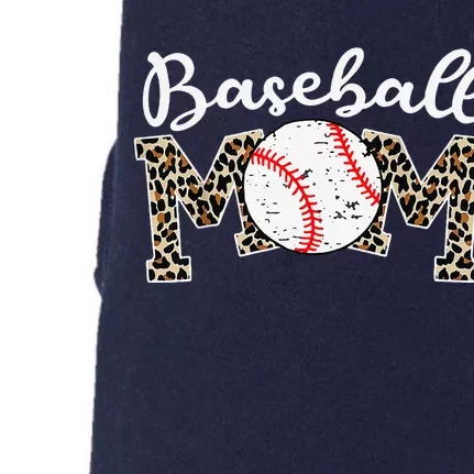 Softball Baseball Mom Leopard Mothers Day Doggie 3-End Fleece Hoodie