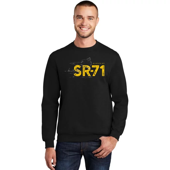 Sr71 Blackbird Military Jet Tall Sweatshirt