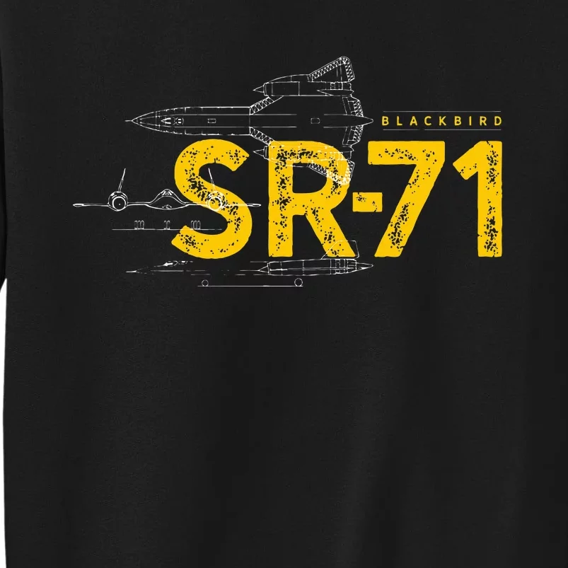 Sr71 Blackbird Military Jet Tall Sweatshirt