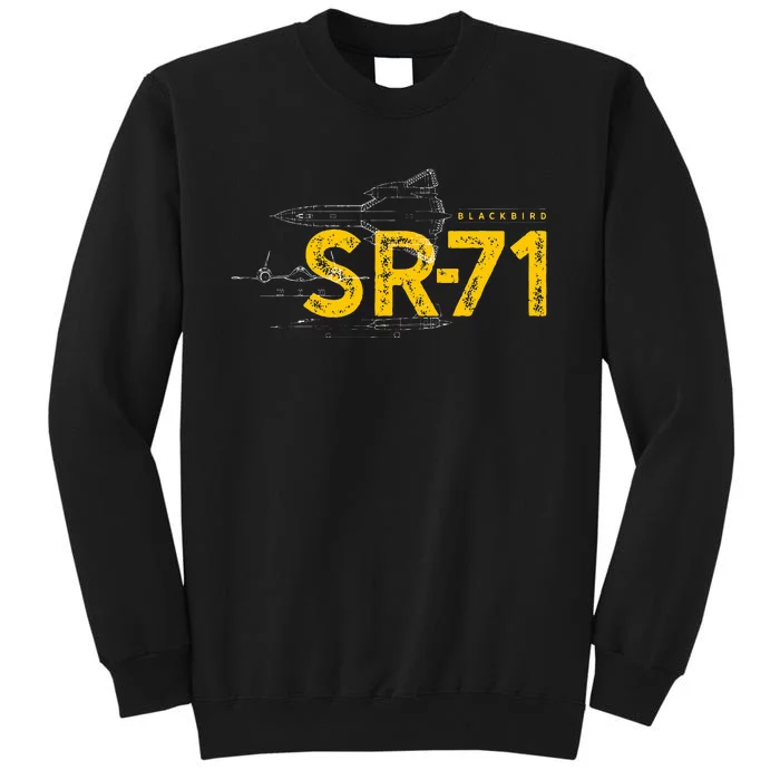 Sr71 Blackbird Military Jet Tall Sweatshirt