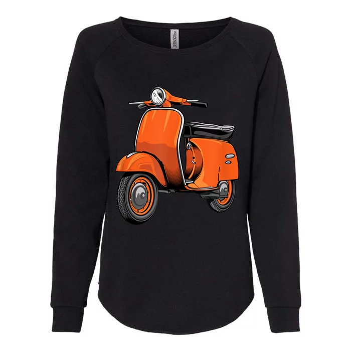 Scooter Bike Motorbike Scoot Moped Scooter Womens California Wash Sweatshirt