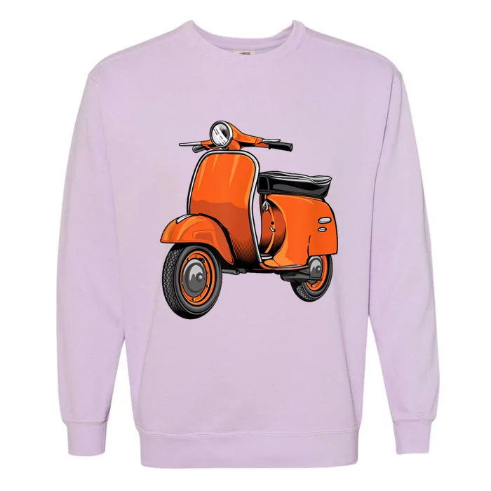 Scooter Bike Motorbike Scoot Moped Scooter Garment-Dyed Sweatshirt