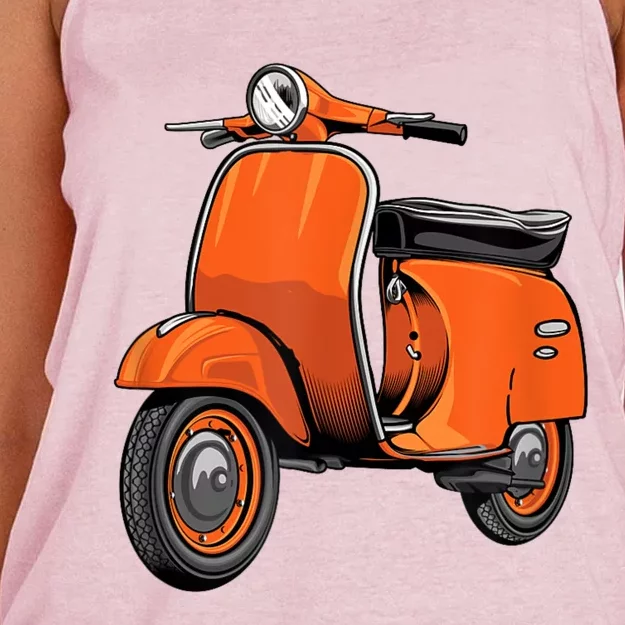 Scooter Bike Motorbike Scoot Moped Scooter Women's Knotted Racerback Tank