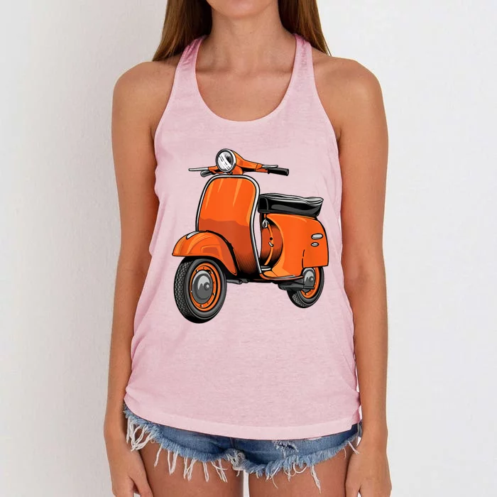 Scooter Bike Motorbike Scoot Moped Scooter Women's Knotted Racerback Tank