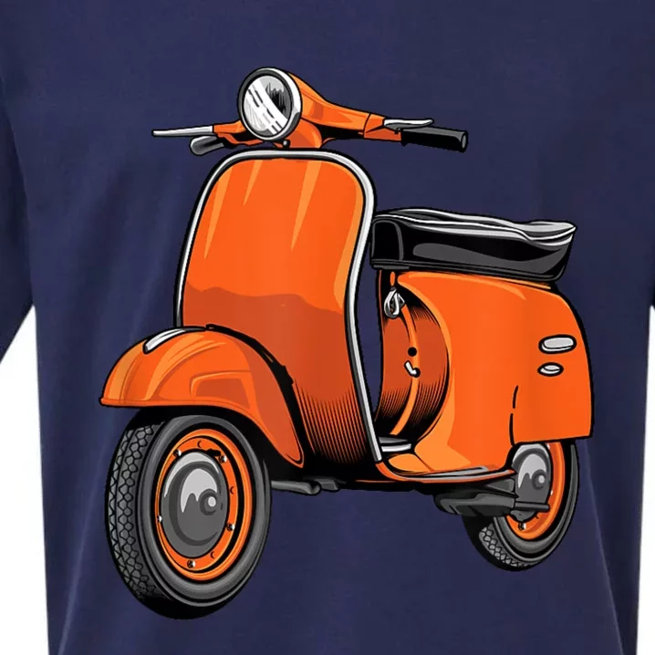 Scooter Bike Motorbike Scoot Moped Scooter Sueded Cloud Jersey T-Shirt