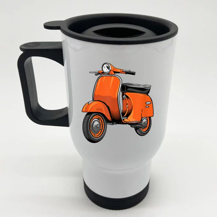 Scooter Bike Motorbike Scoot Moped Scooter Front & Back Stainless Steel Travel Mug