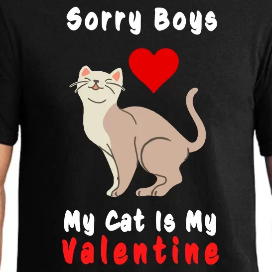 Sorry Boys My Cat Is My Valentine Cute Pajama Set