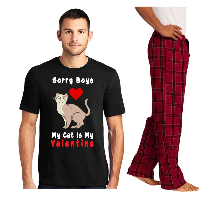 Sorry Boys My Cat Is My Valentine Cute Pajama Set