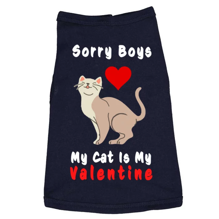 Sorry Boys My Cat Is My Valentine Cute Doggie Tank