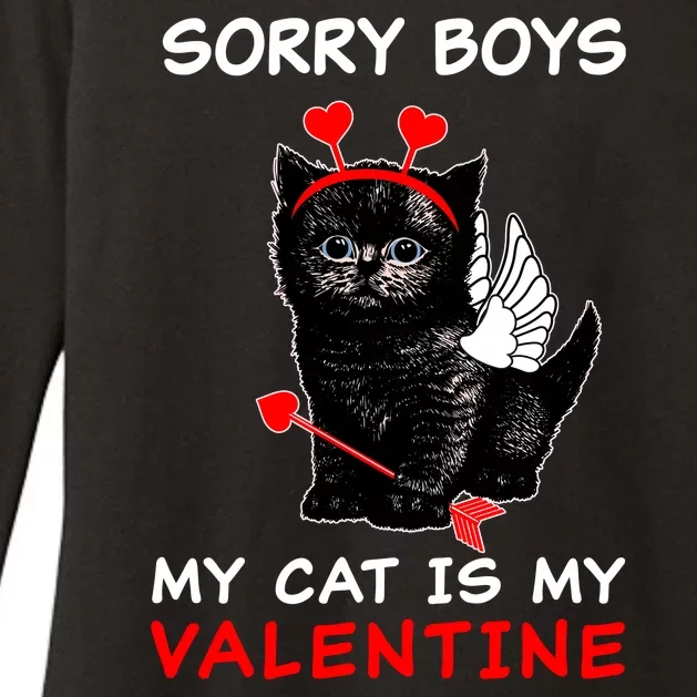 Sorry Boys My Cat Is My Valentine Womens CVC Long Sleeve Shirt