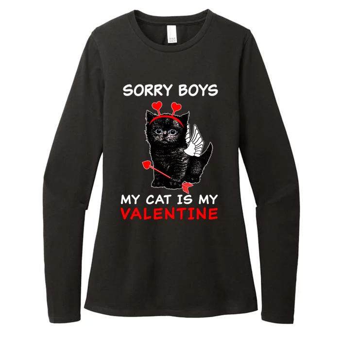 Sorry Boys My Cat Is My Valentine Womens CVC Long Sleeve Shirt