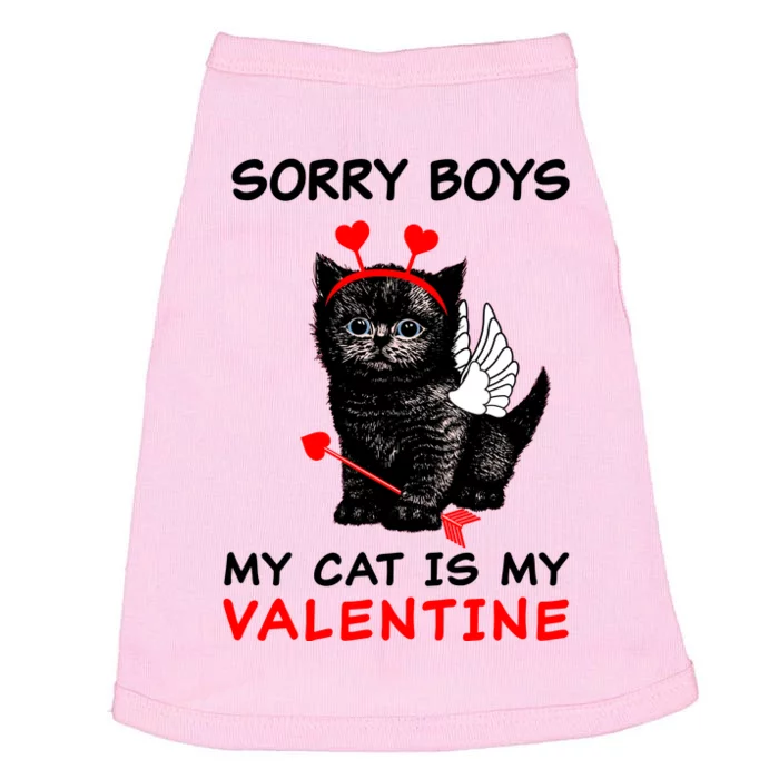 Sorry Boys My Cat Is My Valentine Doggie Tank