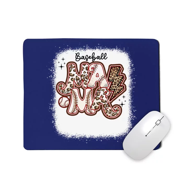 Softball Baseball Mom Leopard MotherS Day Mousepad