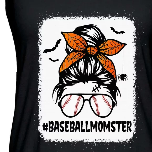 Spooky Baseball Mom Halloween Edition Ladies Essential Flowy Tank