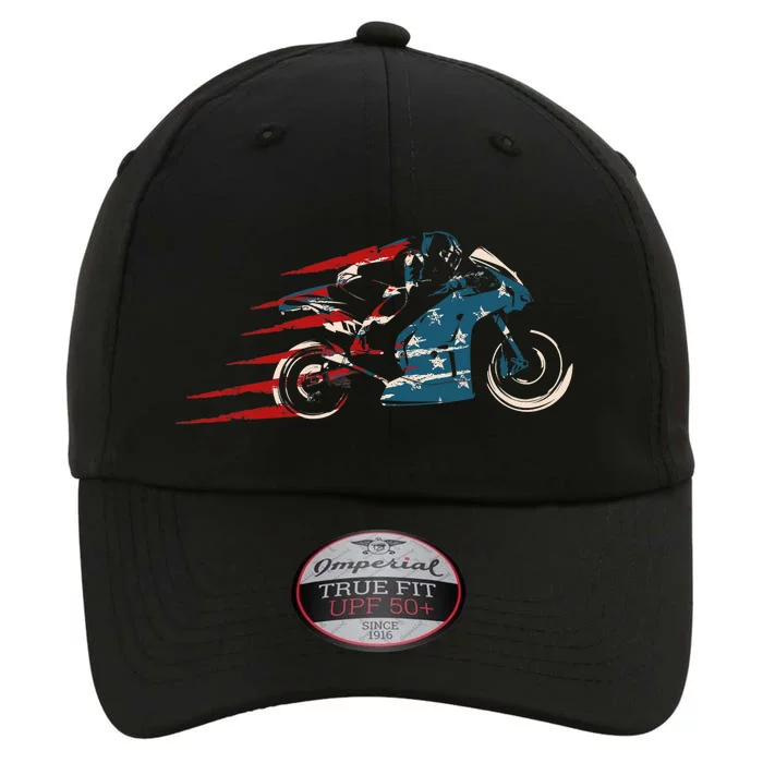 Super Bike Moto GP Pride US Flag Patriotic Dirt Bikers The Original Performance Cap