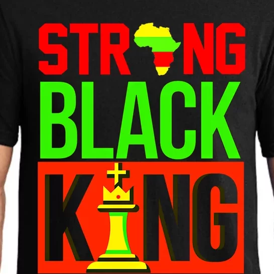 Strong Black Melanin King Chess Dad King Africa Gift Pajama Set