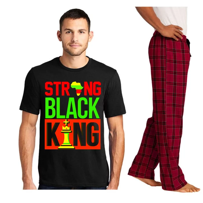 Strong Black Melanin King Chess Dad King Africa Gift Pajama Set