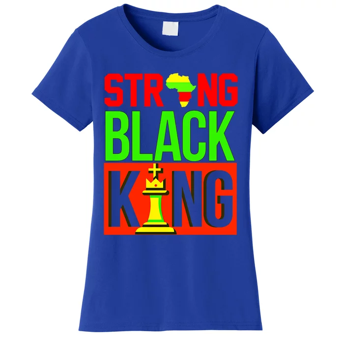 Strong Black Melanin King Chess Dad King Africa Gift Women's T-Shirt