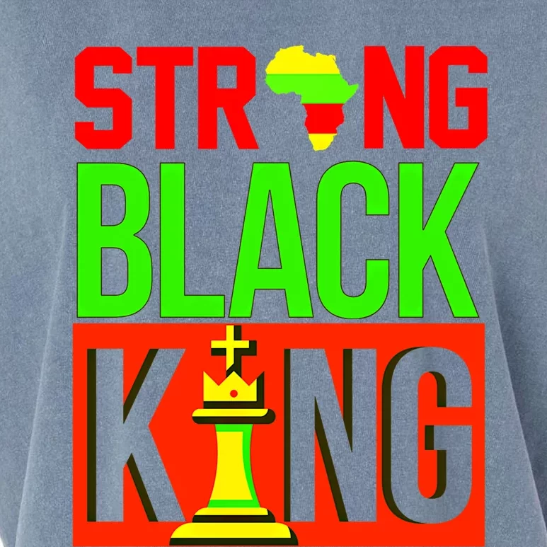 Strong Black Melanin King Chess Dad King Africa Gift Garment-Dyed Women's Muscle Tee