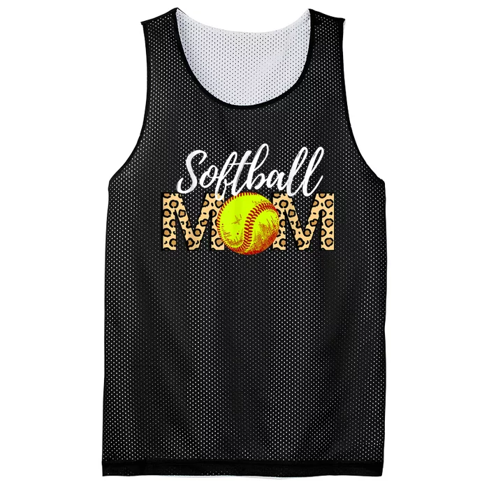 Softball Baseball Mom Leopard Mesh Reversible Basketball Jersey Tank