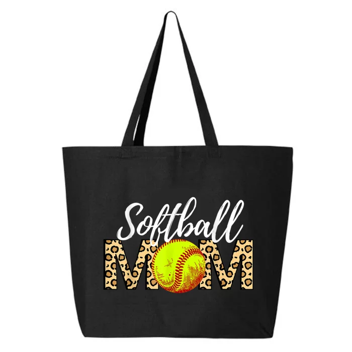 Softball Baseball Mom Leopard 25L Jumbo Tote