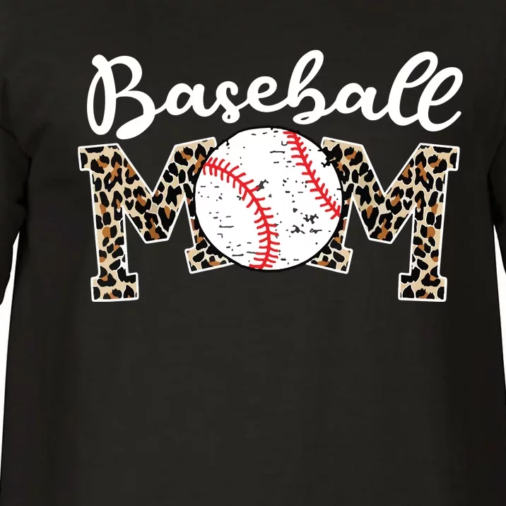 Softball Baseball Mom Leopard Tee Mother's Day Comfort Colors T-Shirt