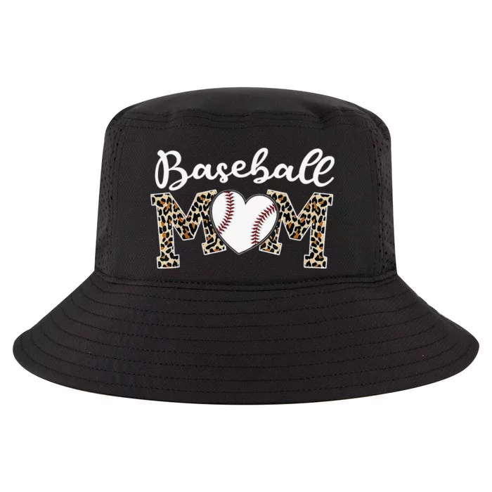 Softball Baseball Mom Leopard Tee Mother's Day Mama Cool Comfort Performance Bucket Hat