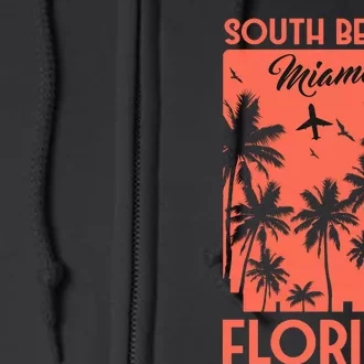 South Beach Miami Full Zip Hoodie