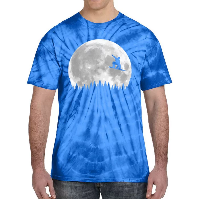 Snow Boarding Moon Cool Sport Hobby Tie-Dye T-Shirt