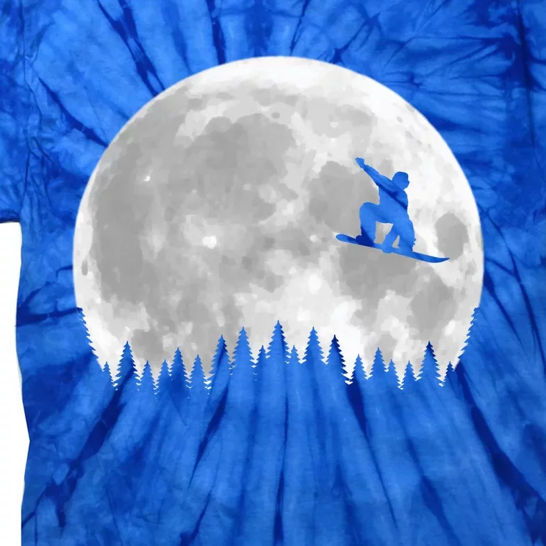 Snow Boarding Moon Cool Sport Hobby Tie-Dye T-Shirt