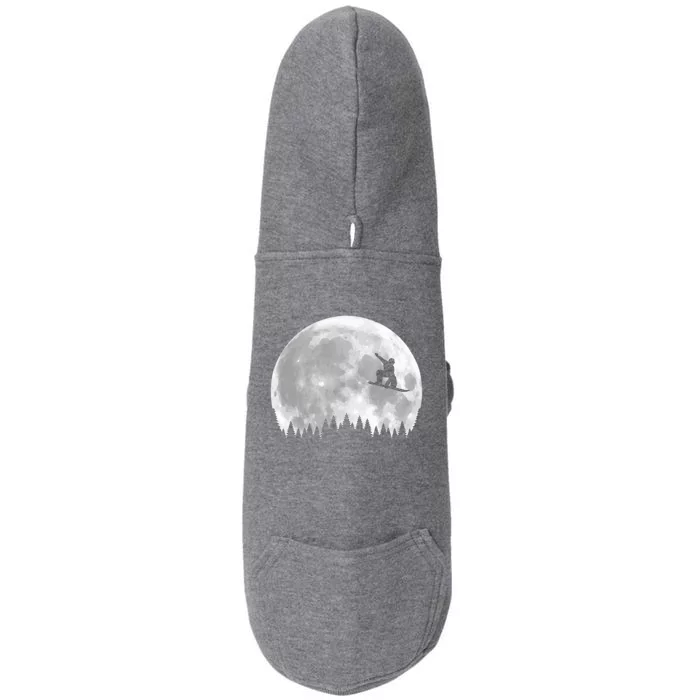 Snow Boarding Moon Cool Sport Hobby Doggie 3-End Fleece Hoodie