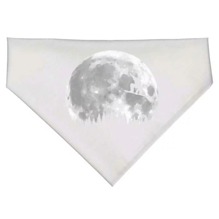 Snow Boarding Moon Cool Sport Hobby USA-Made Doggie Bandana