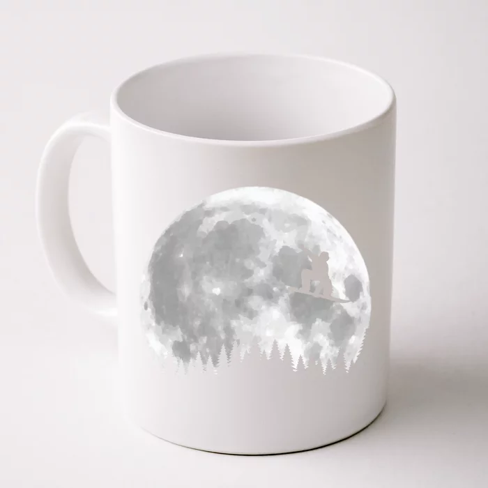 Snow Boarding Moon Cool Sport Hobby Front & Back Coffee Mug