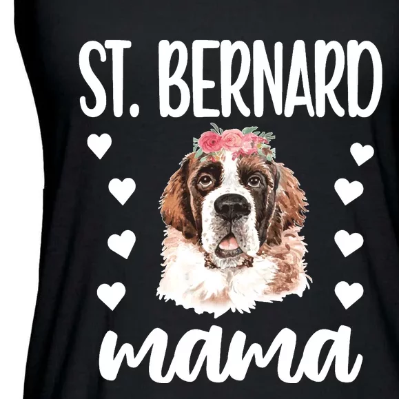 St Bernard Mama Saint Bernard Dog Owner St Bernard Mom Long Sleeve Ladies Essential Flowy Tank