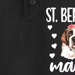 St Bernard Mama Saint Bernard Dog Owner St Bernard Mom Long Sleeve Dry Zone Grid Performance Polo