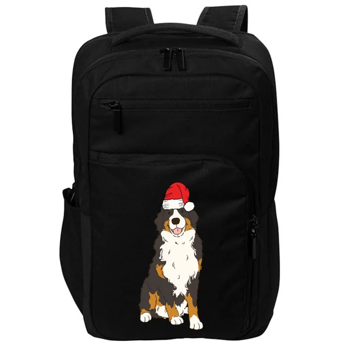 Santa Bernese Mountain Dog Winter Christmas Dog Mom Holiday Great Gift Impact Tech Backpack