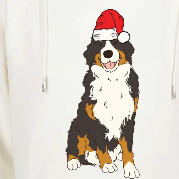 Santa Bernese Mountain Dog Winter Christmas Dog Mom Holiday Great Gift Womens Funnel Neck Pullover Hood