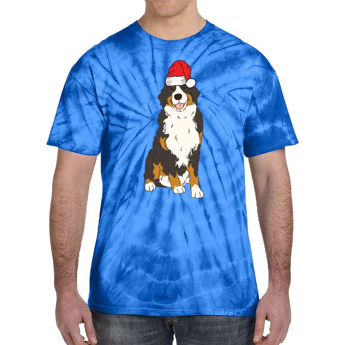 Santa Bernese Mountain Dog Winter Christmas Dog Mom Holiday Great Gift Tie-Dye T-Shirt