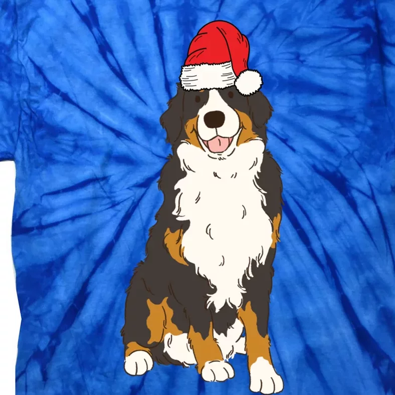 Santa Bernese Mountain Dog Winter Christmas Dog Mom Holiday Great Gift Tie-Dye T-Shirt