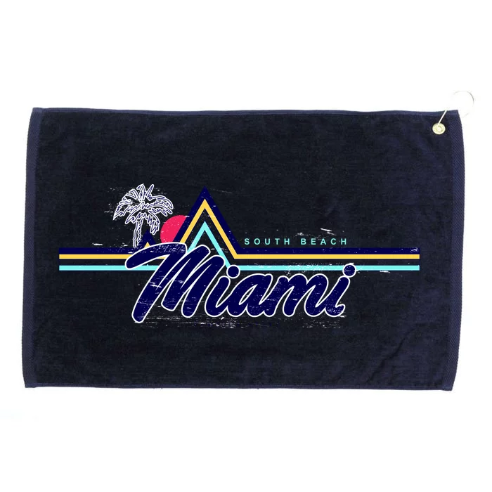 South Beach Miami Florida State Grommeted Golf Towel