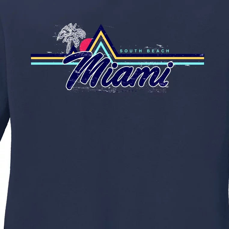 South Beach Miami Florida State Ladies Long Sleeve Shirt