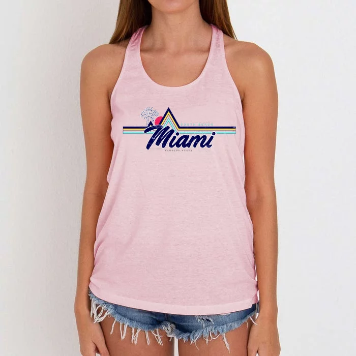 South Beach Miami Florida State Women's Knotted Racerback Tank