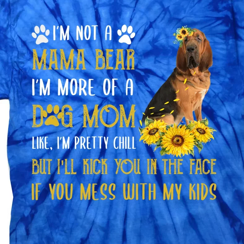 Sunflower Bloodhound Mom Mothers Day Dog Mom Gift Tie-Dye T-Shirt