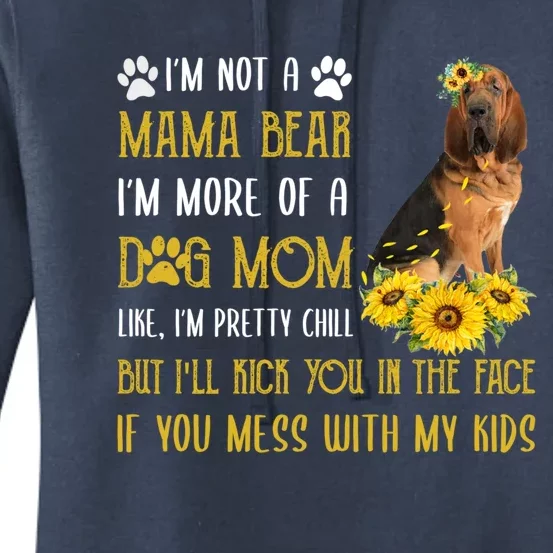 Sunflower Bloodhound Mom Mothers Day Dog Mom Gift Women's Pullover Hoodie