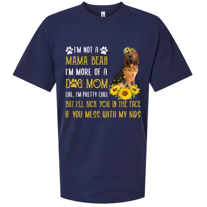 Sunflower Bloodhound Mom Mothers Day Dog Mom Gift Sueded Cloud Jersey T-Shirt