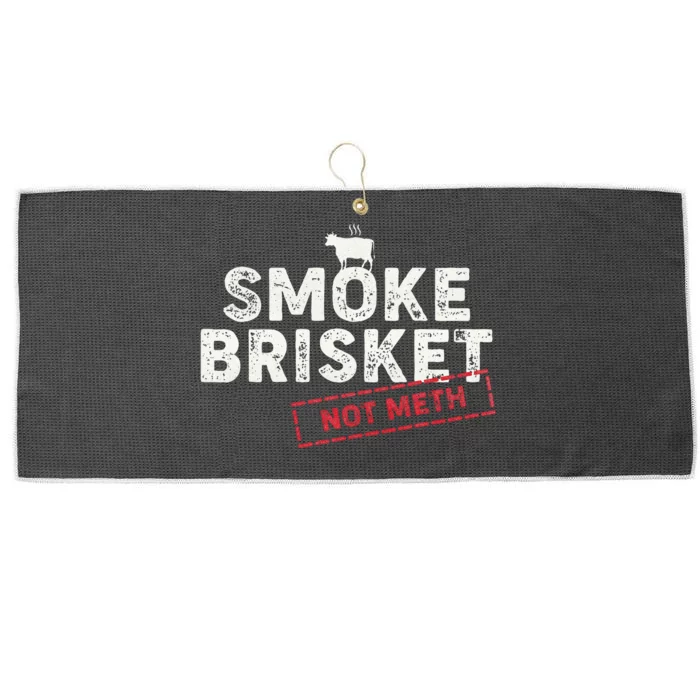 Smoke Brisket Not Meth Funny Brisket Bbq Grilling Large Microfiber Waffle Golf Towel